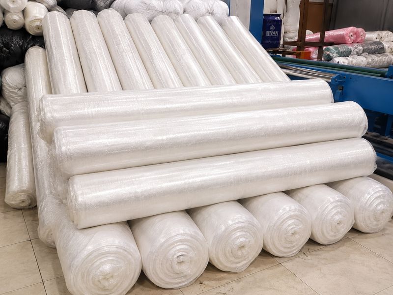 Rolls of finished fabric
