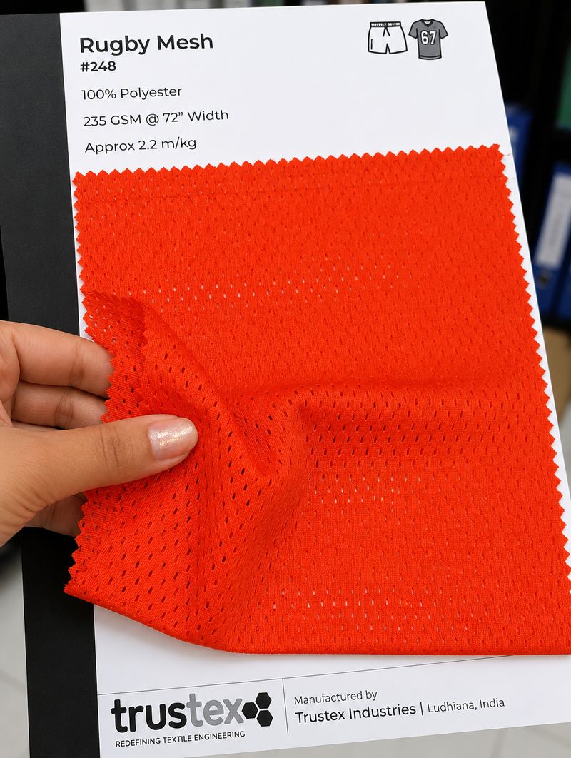 Orange athletic mesh swatch